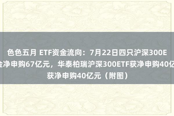 色色五月 ETF资金流向：7月22日四只沪深300ETF取得资金净申购67亿元，华泰柏瑞沪深300ETF获净申购40亿元（附图）