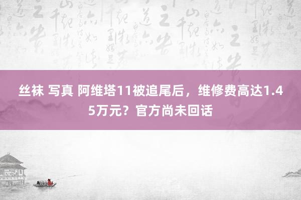 丝袜 写真 阿维塔11被追尾后，维修费高达1.45万元？官方尚未回话