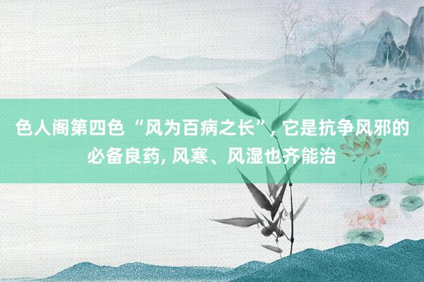 色人阁第四色 “风为百病之长”, 它是抗争风邪的必备良药, 风寒、风湿也齐能治
