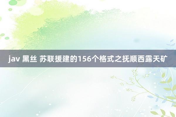 jav 黑丝 苏联援建的156个格式之抚顺西露天矿